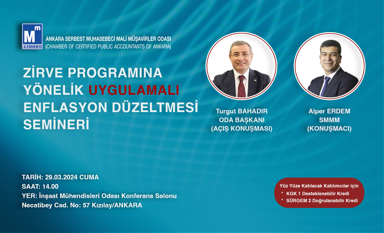 Zirve Programına Yönelik Uygulamalı Enflasyon Düzeltmesi Semineri