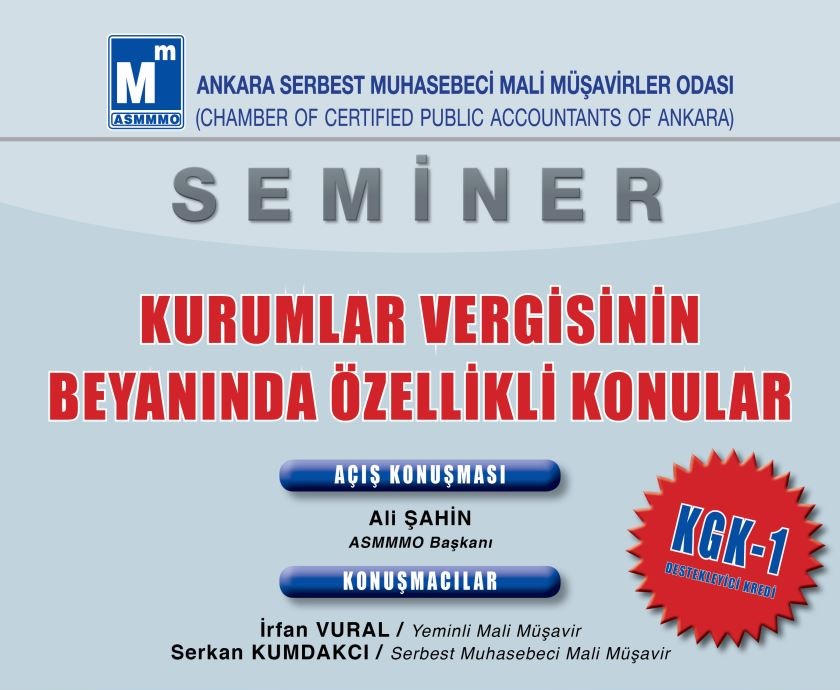 KURUMLAR VERGİSİNİN BEYANINDA ÖZELLİKLİ KONULAR