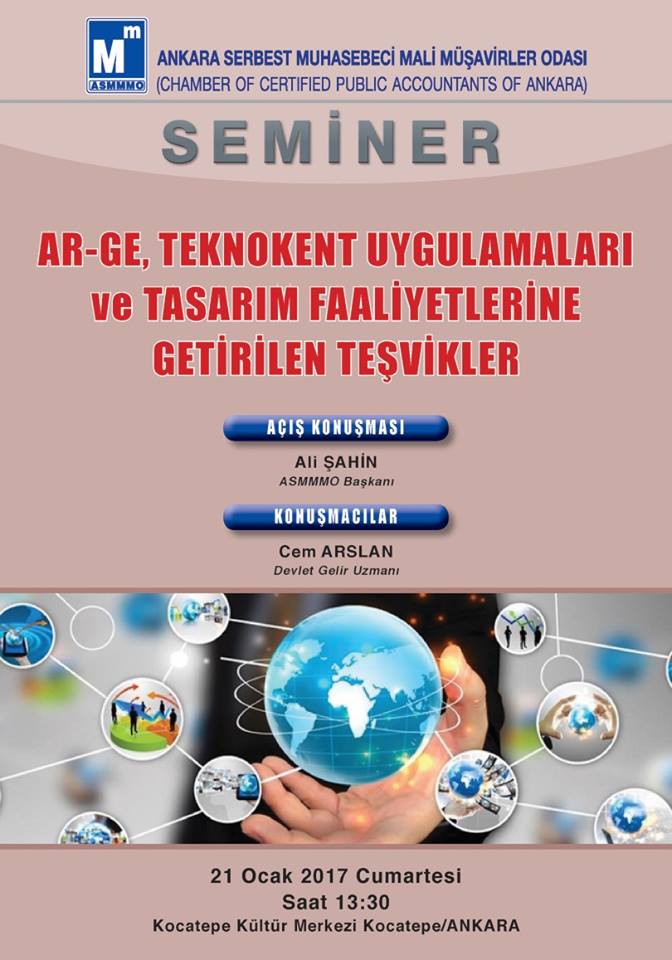 AR-GE, Teknokent Uygulamaları ve Tasarım Faaliyetlerine Getirilen Teşvikler Konulu Seminer