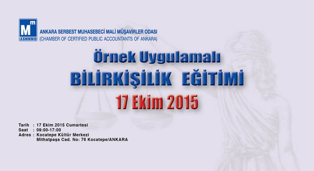 Örnek Uygulamalı Bilirkişilik Eğitimi - 17.10.2015