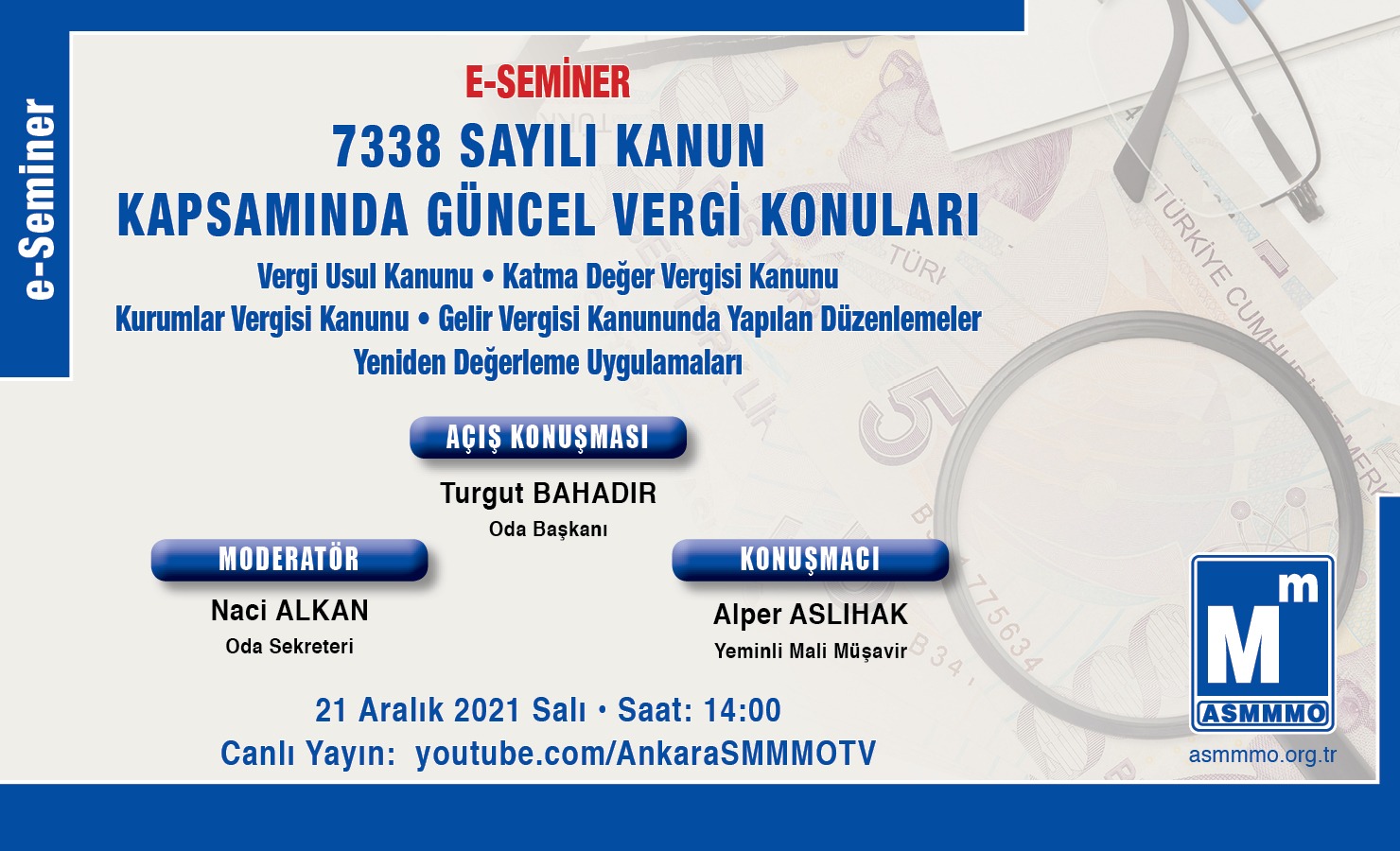 e-Seminer: 7338 Sayılı Kanun Kapsamında Güncel Vergi Konuları