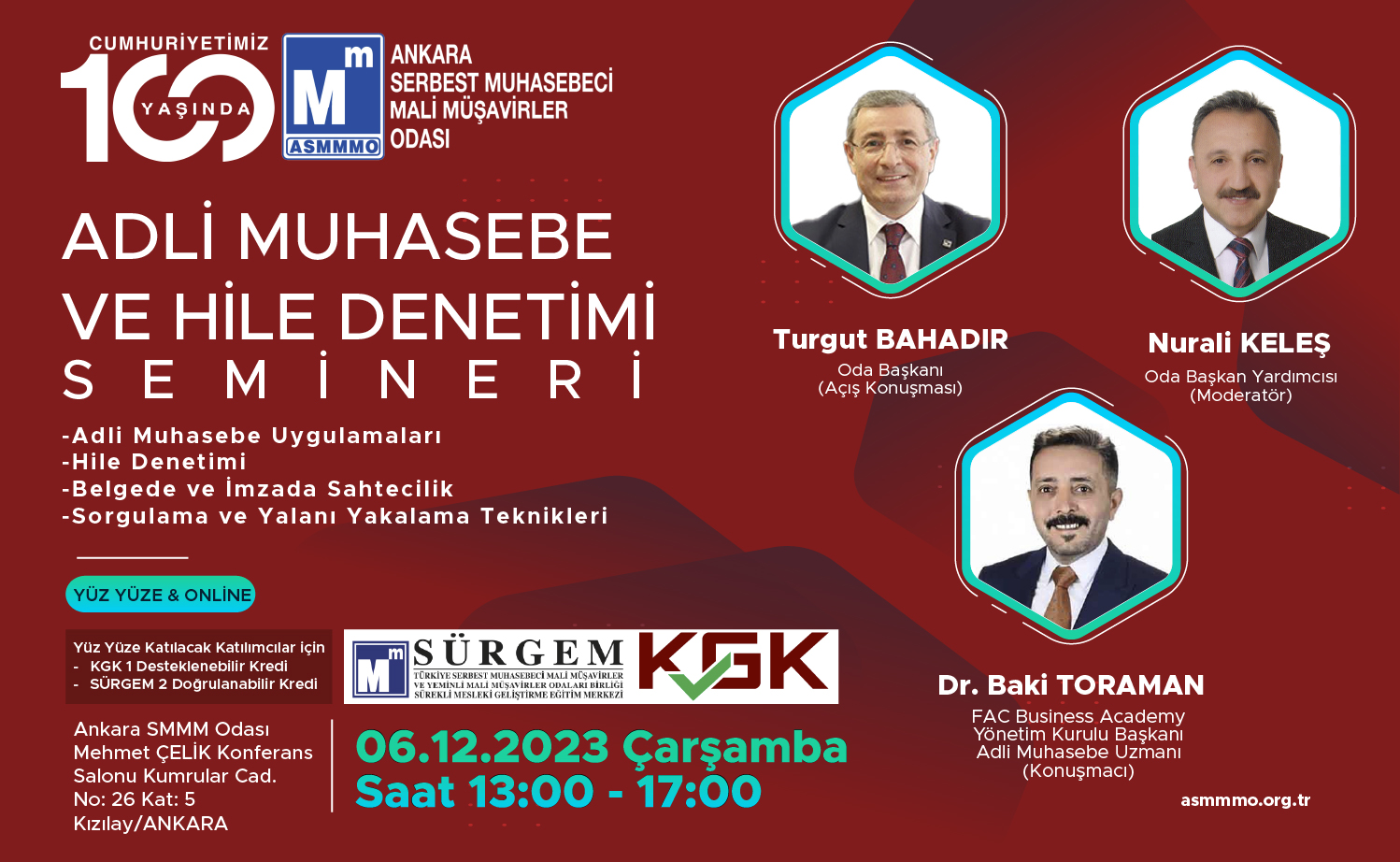 Adli Muhasebe ve Hile Denetimi Semineri