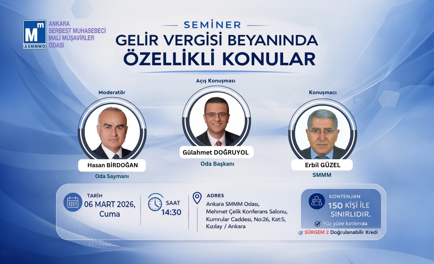 GELİR VERGİSİ BEYANINDA ÖZELLİKLİ KONULAR SEMİNERİ